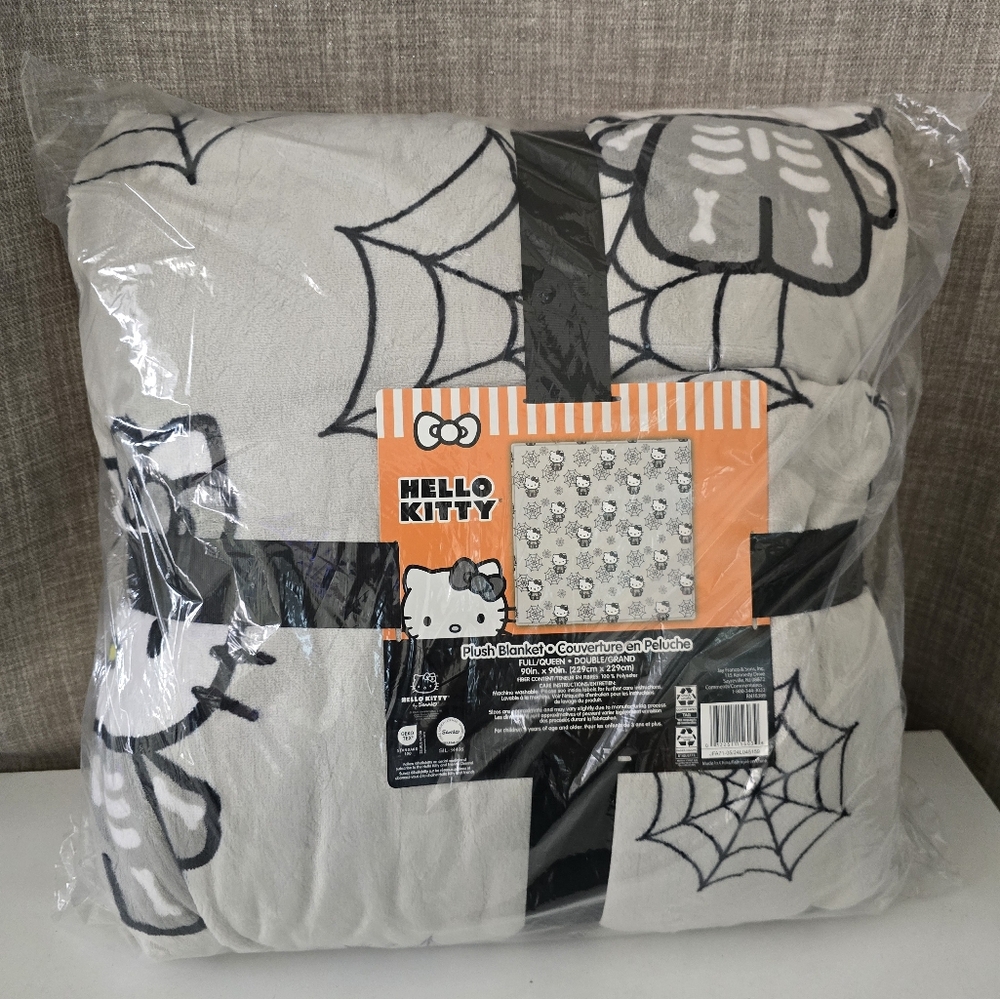 Hello Kitty Skeleton Blanket halloween